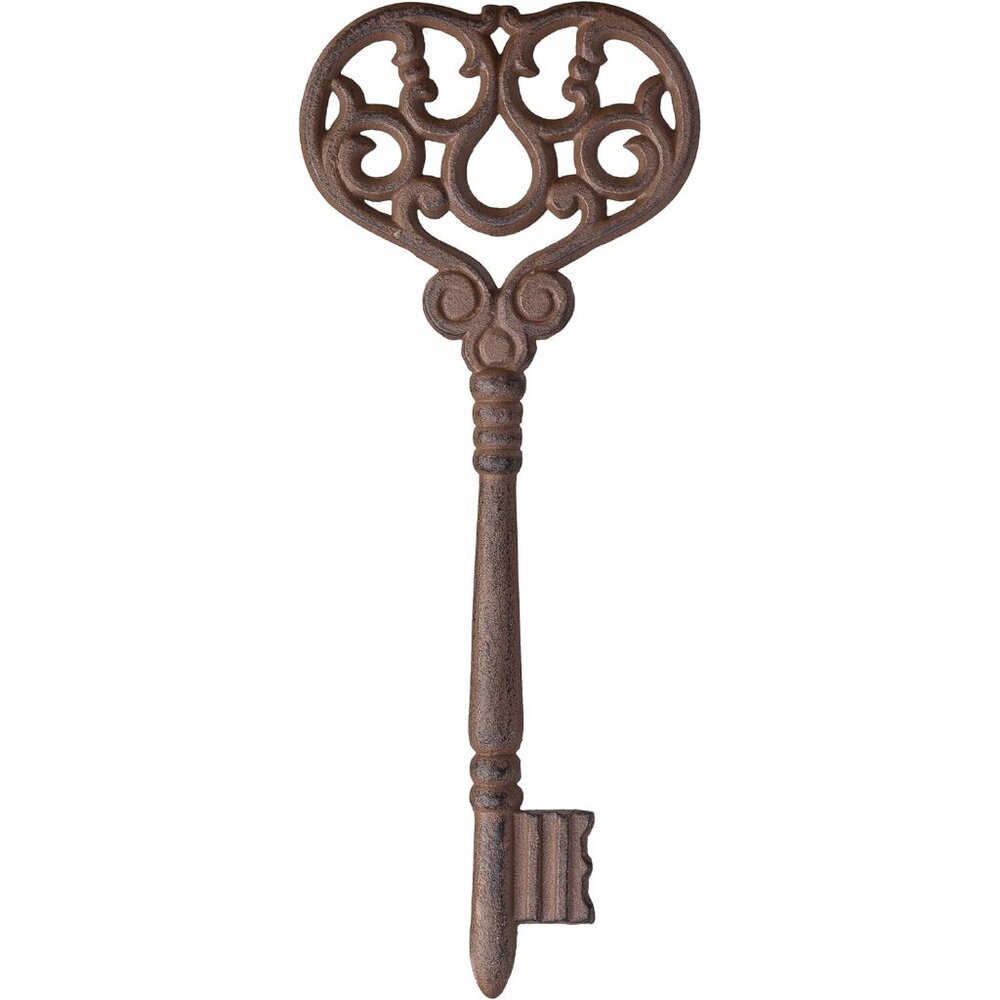 Large Cast Iron Skeleton Key - Gothic Furniture Rustic Home Decor for Farmhouse,